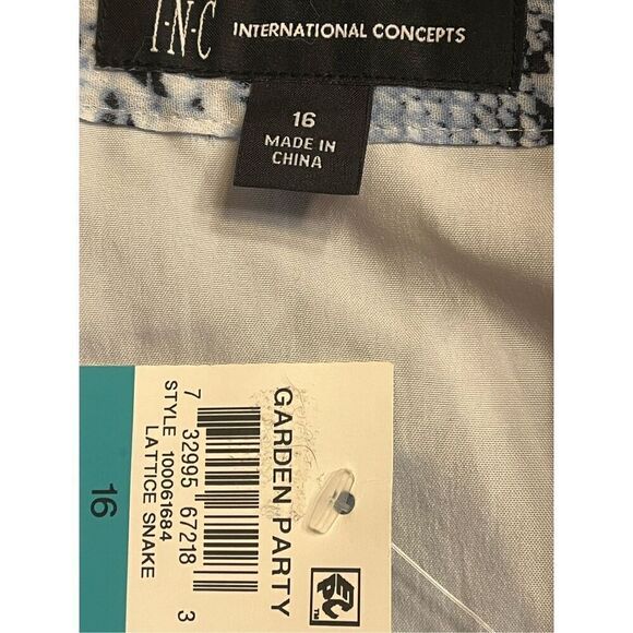 INC ASYMMETRICAL PRINTED SKIRT, Lattice Snake, Size 16 Nwt Retail $90 (3646) - Picture 4 of 5